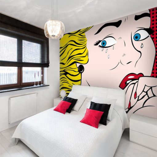 sypialnia w stylu pop-art