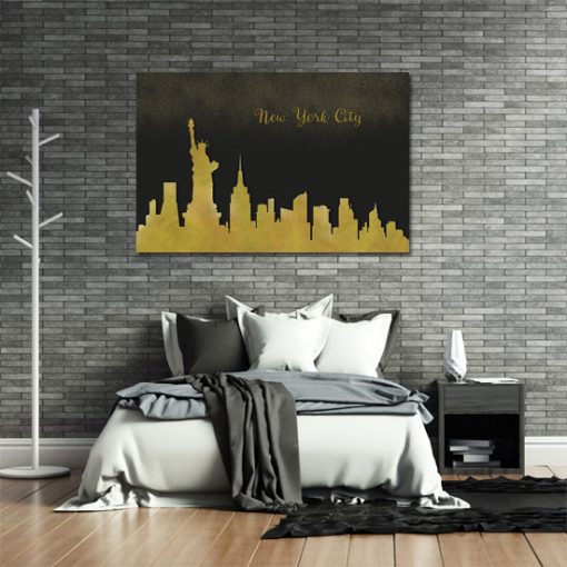 Nowy Jork w sypialni - obraz