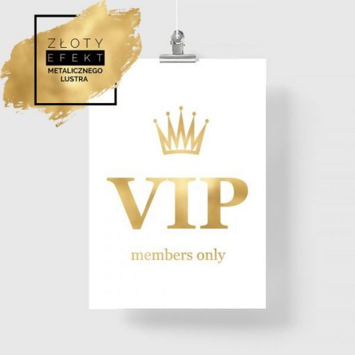 Plakat złoty VIP