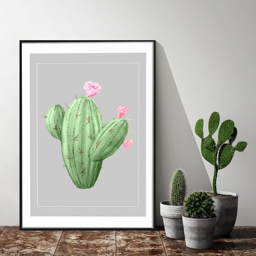 dekoracja z motywem kaktusa