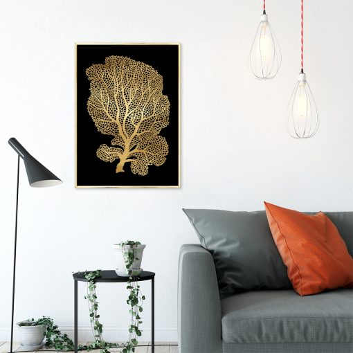 plakat z motywem złotego drzewka
