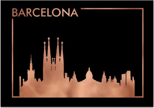 plakat z miastem Barcelona