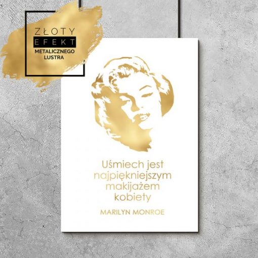 Plakat z Marilyn Monroe złoty