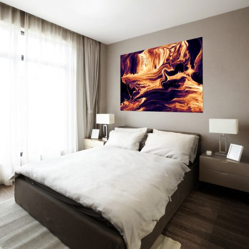 Obraz z motywem lawy do dekoracji sypialni