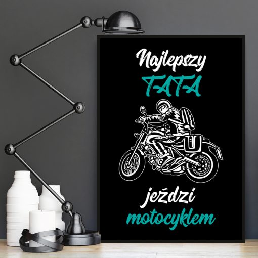 Plakat z motocyklem do salonu