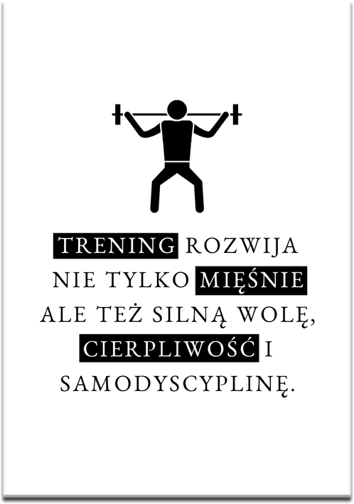 Plakat do klubu fitness