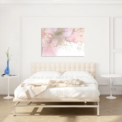 Obraz różowy do dekoracji sypialni