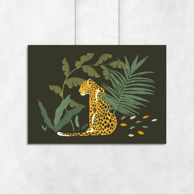 Plakat z motywem geparda