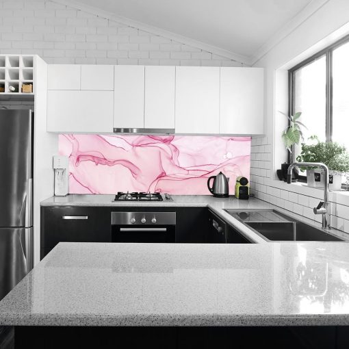 fototapeta do kuchni z motywem różowego wzoru