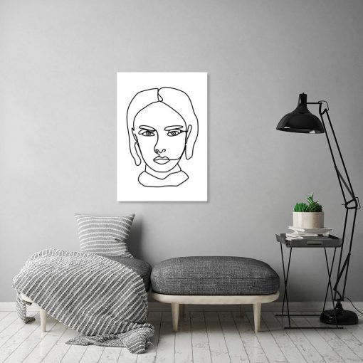 plakat minimalistyczny rysunek kobiety
