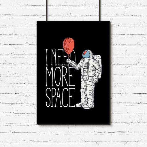 plakat przedstawiający kosmonautę