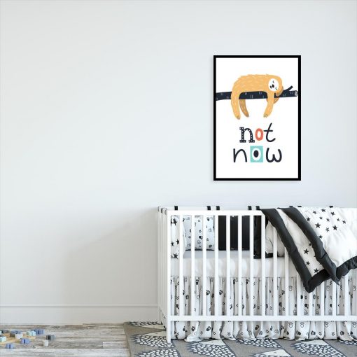 plakat dla dziecka z leniwcem