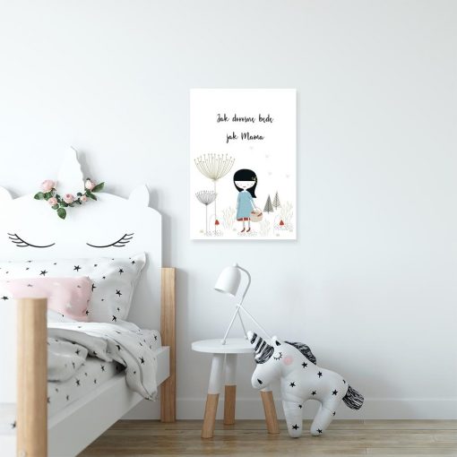 plakat do pokoju dziecka z motywem dziewczynki