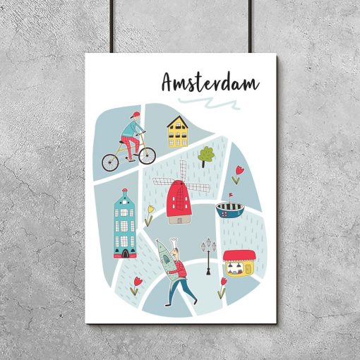 plakat z Amsterdamem