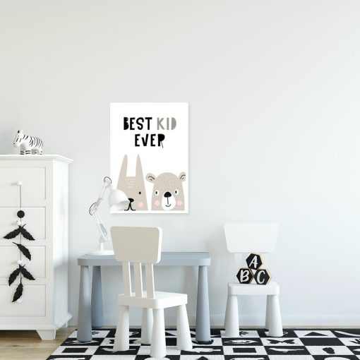 plakat z motywem zwierząt do pokoju dziecka