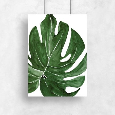 plakat tropikalny liść