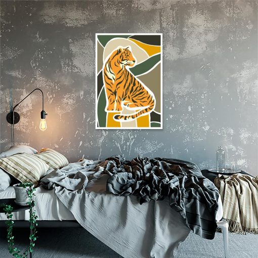 plakat z motywem tygrysa