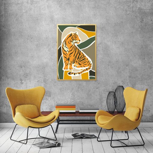 plakat tygrys i wzory