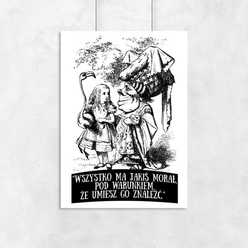 plakat cytat z Alicji w Krainie Czarów