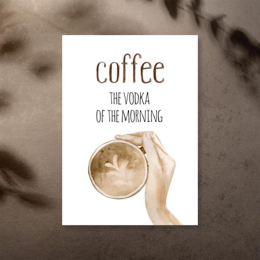 plakat z ilustracją kawy