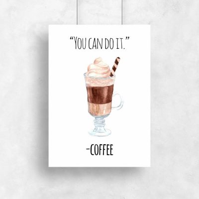 plakat z motywem kawy