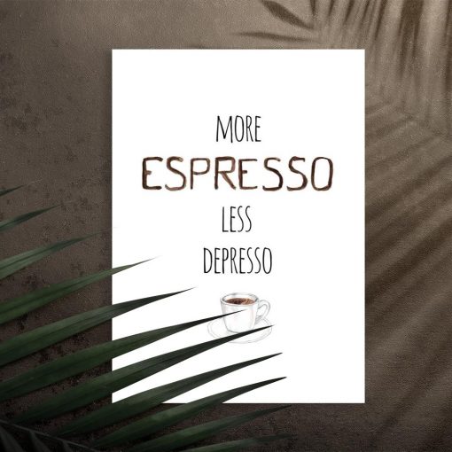plakat o espresso i depresso