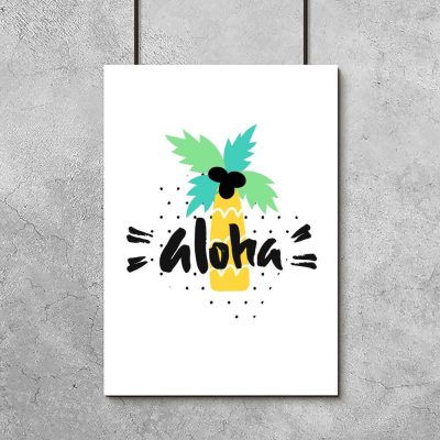 plakat z napisem aloha