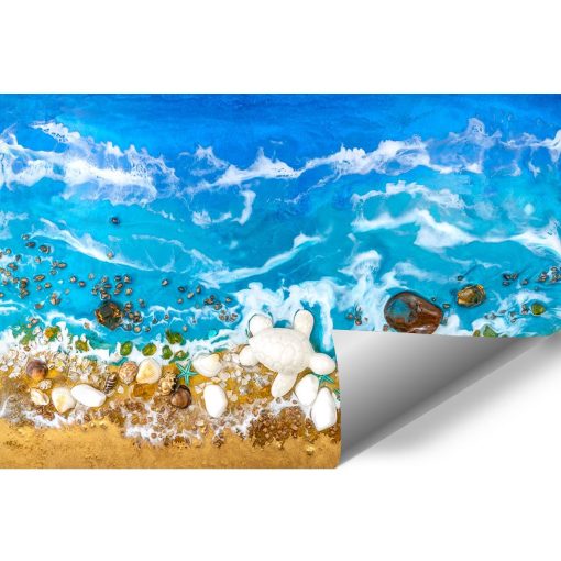 Fototapeta dekoracja z kamieniami resin sea żywiczna