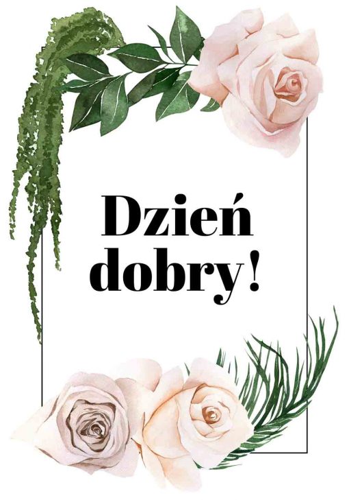 Plakat z roślinami i typografią