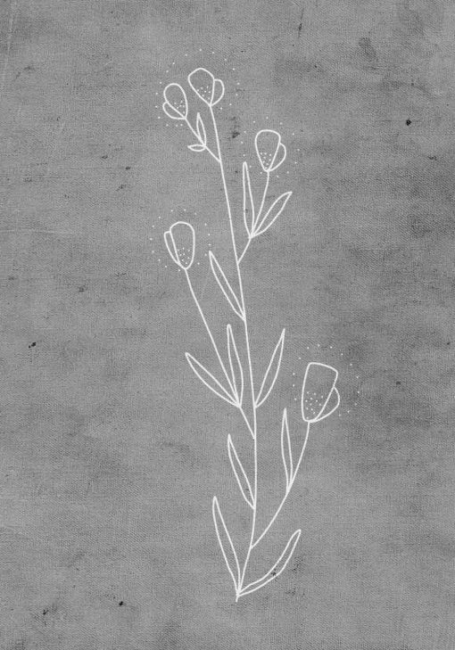 minimalistyczny plakat z motywem rośliny