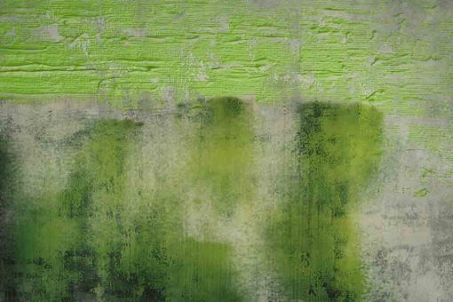 obraz z zielonymi mazajami na betonie