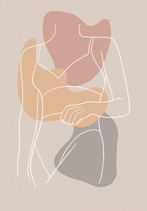 Plakat z sylwetką kobiety