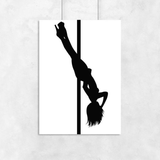 Plakat - Pole dance do góry nogami