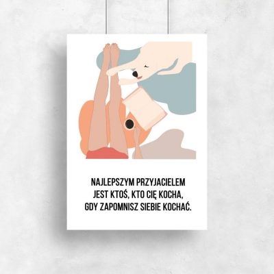 Plakat typograficzny z psem do salonu