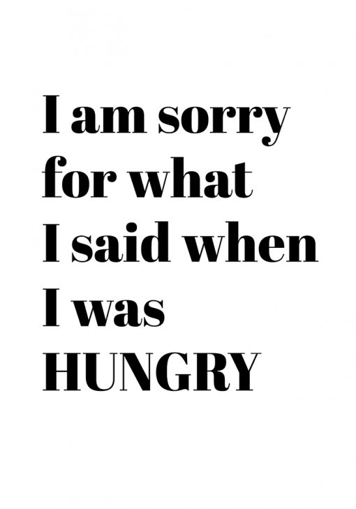 Plakat z typografią - Hungry