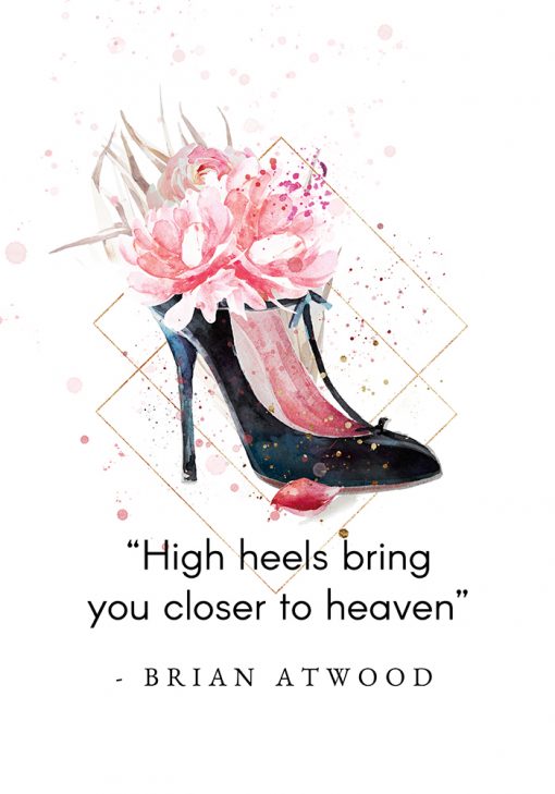 Plakat z typografią - High heels