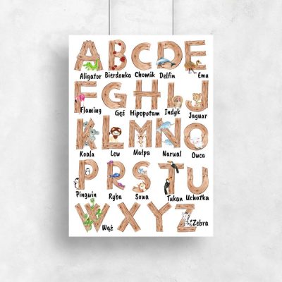 Plakat do pokoju dziecka - Alfabet