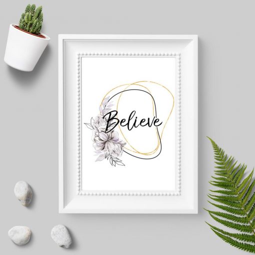 Plakat do sypialni - Believe