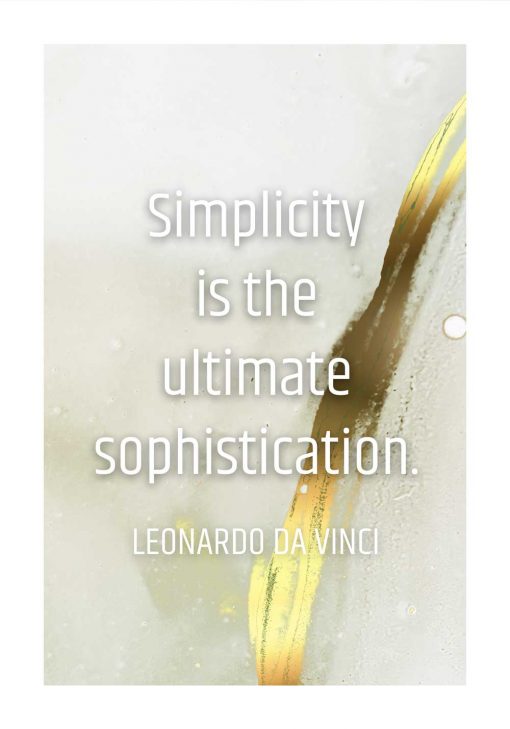 Plakat simplicity is the ultimate sophistication
