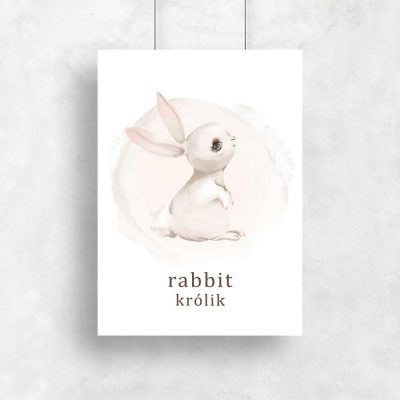 Plakat dla dziewczynki - Rabbit