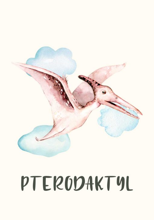 Dinozaur - Edukacyjny plakat dla dziecka