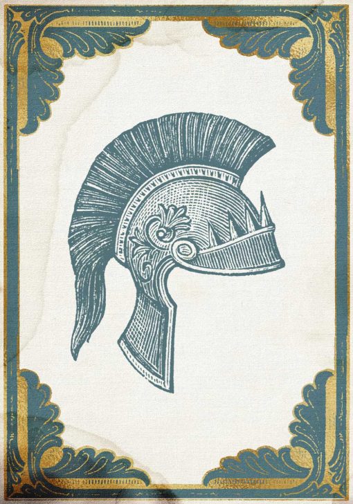 Plakat hełm rzymskiego centuriona