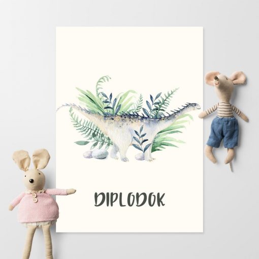 Plakat dla przedszkolaka - Diplodok