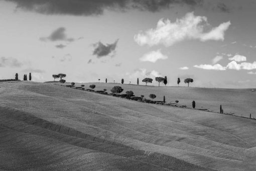Obraz z toskańskie pola pod obłokami