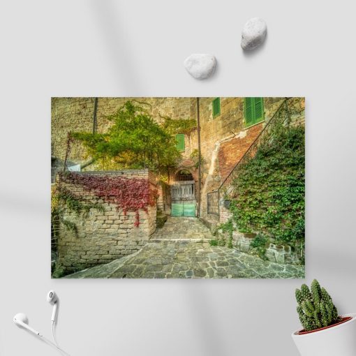 Obraz kamienne uliczki w Toskanii
