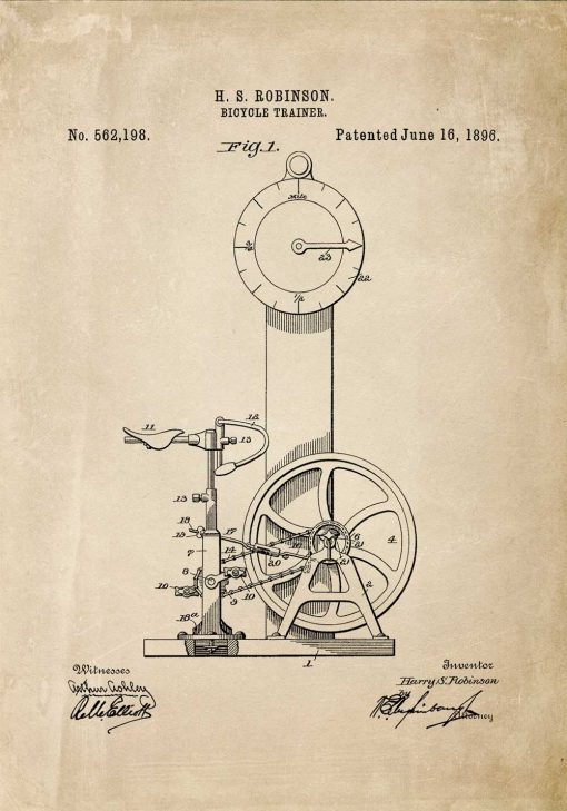 Plakat schemat budowy pierwszego rowerka treningowego