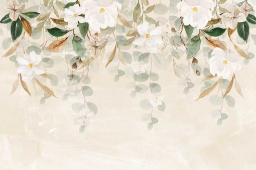 Fototapeta w białe kwiaty