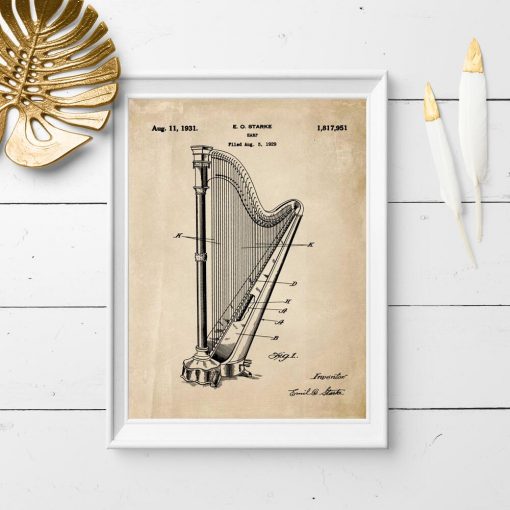 Plakat z instrument muzyczny - patent z 1931r.