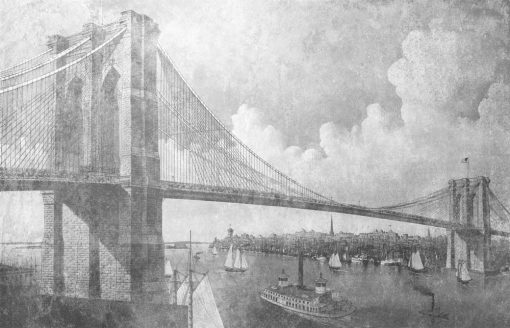 Obraz z mostem brooklińskim w Nowym Jorku