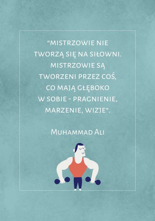 Plakat z motywacyjną maksymą - Muhammad Ali